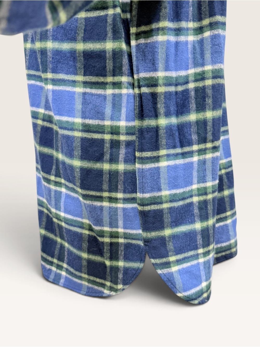 L.L.Bean Flannel Shirt Men's Chamois Traditional Fit Plaid Deep Blue NWT - Picture 6 of 13